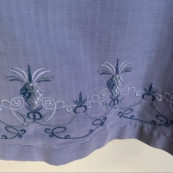 Havana Short Sleeve Button Down Shirt with Embroidered Detail Mens Large - Picture 4 of 6